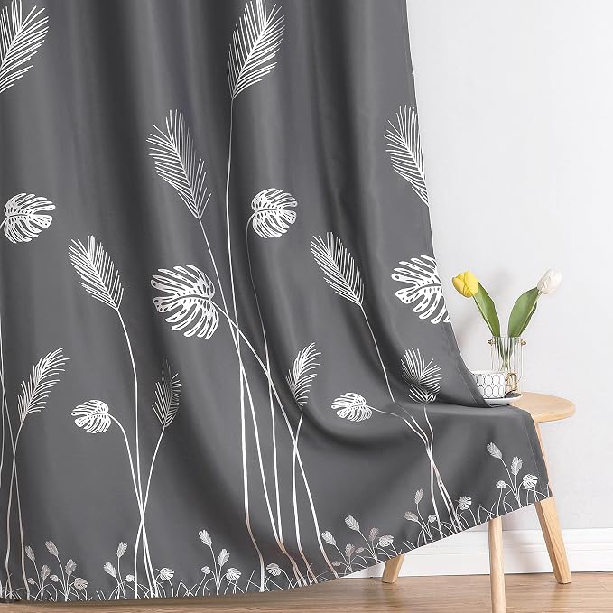 Dark Grey Blackout Curtains for Bedroom, Room Darkening Grommet Thermal - Image 6