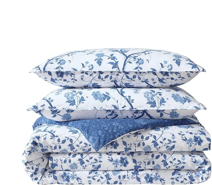 Laura Ashley - King Comforter Set, Reversible Cotton Bedding, Includes Matching - Image 2