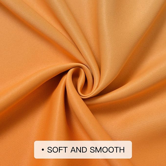 COSVIYA Grommet Ombre Blackout Orange and Blue Curtains, W52 x L96 inch | Room - Image 5