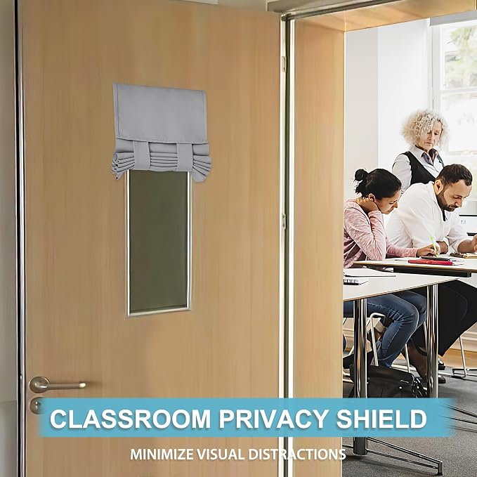 RYB HOME Classroom Door Window Cover Lockdown Shades Blackout, No Drill | - Image 2