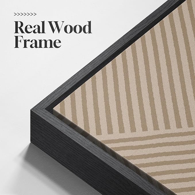 Large Framed Neutral Abstract Wall Art - Image 6