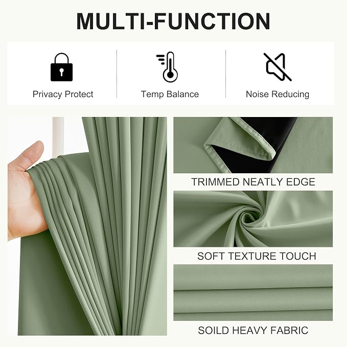 NICETOWN 100% Blackout Short Curtains - Image 7