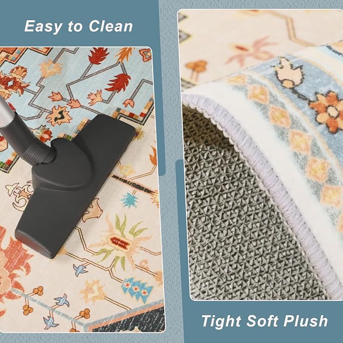 Macgace Washable Vintage Small Area Rug - Image 5