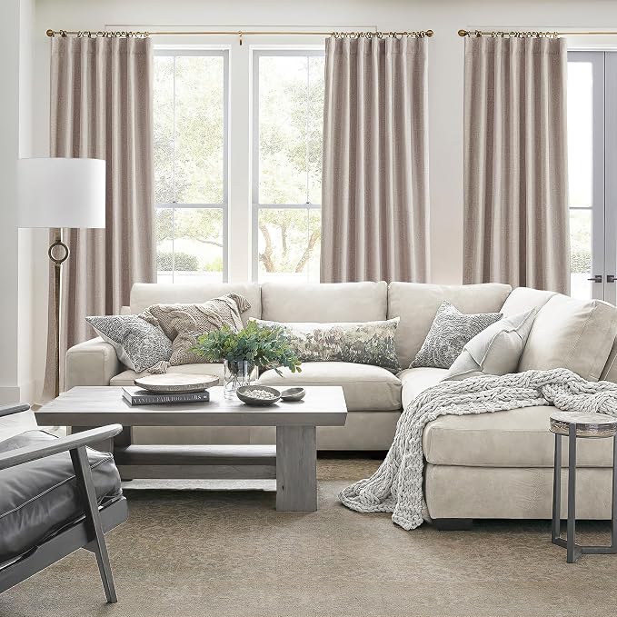 Linen 78 Inch Closet Curtains for Open Closet Doors Sliding Panels - Image 6