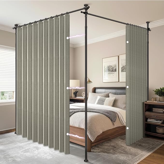 AJAZZ Privacy Curtains for Room Divider by AJAZZ
