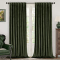 BGment Olive Green Velvet Curtains by BGment