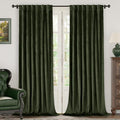 BGment Olive Green Velvet Blackout Curtains by BGment