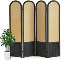 Rattan Room Divider, 4 Panel Folding Room Screen Divider, Foldable Room by AsNefeli