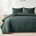 akkialla Mocha Forest Green King/Cal King Quilt Set, Ultrasonic Lightweight by akkialla