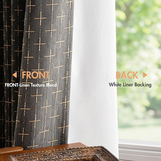 MIULEE 100% Blackout Decorative Linen Curtains - Image 4