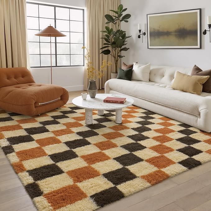 Soft Shag Rug 5x8 for Living Room High Pile Non-Slip Fluffy Carpet | Machine - Image 2