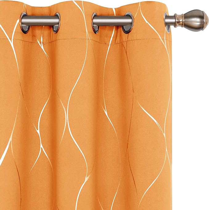 Deconovo Curtains for Living Room, Pattern Blackout Curtains 84 Inches Long | by Unknown