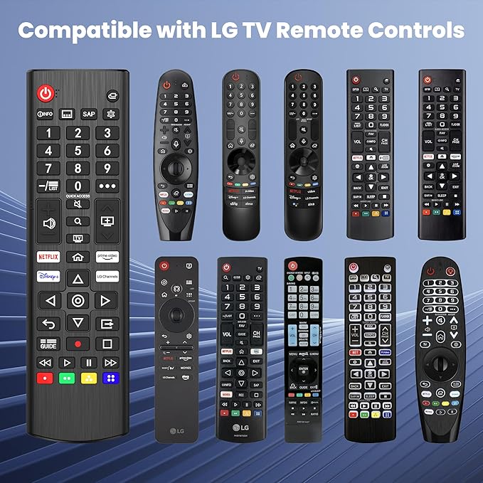 Universal Remote Control for LG Smart TV, Replacement Remove for LG Original AKB75095308 (Without Battery)