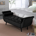 65" Velvet End of Bed Bench, Upholstered Seat by CDBBIB