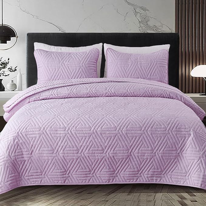 Whale Flotilla Soft Geometric Twin Quilt Set - Image 9