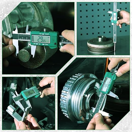SK 6-Inch Digital Calipers, Vernier Caliper with Large LCD Screen, Caliper Measuring Tool with Auto-Off Feature, Inch/Millimeter/Fraction Conversion, ±0.001" Accuracy