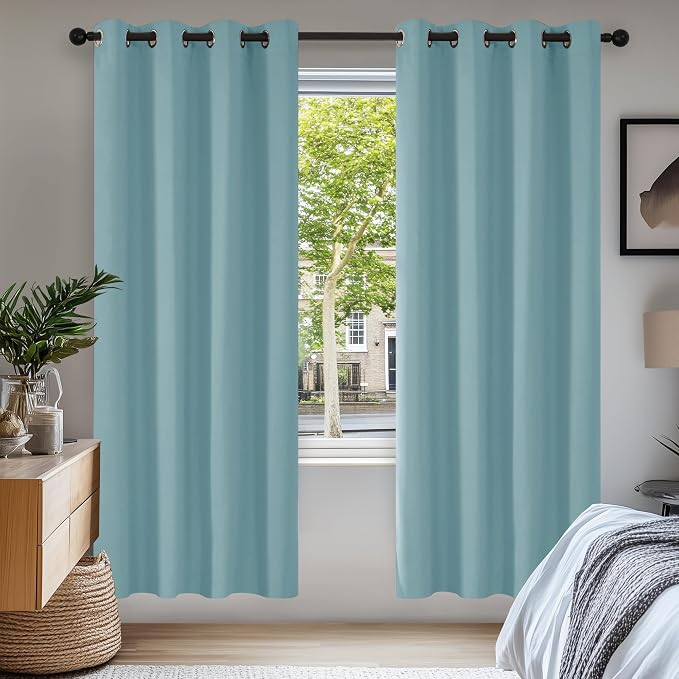 Deconovo Blackout Curtains for Bedroom and Living Room 72 Inches Long | Black by Unknown