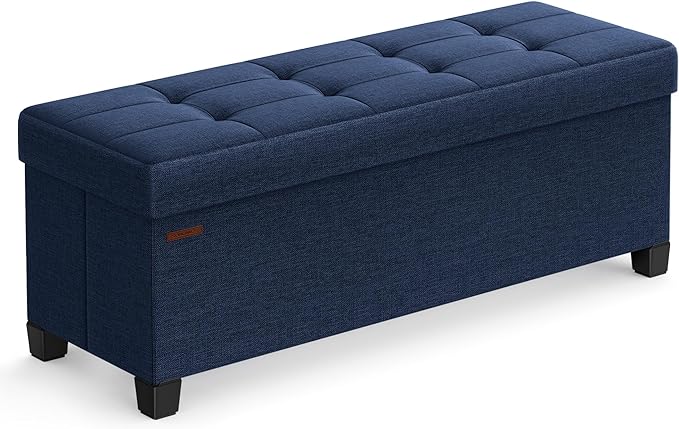 SONGMICS Storage Ottoman Bench, Foldable Foot Rest by Unknown