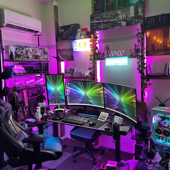 Kado 25" Class Dual Gaming Monitor Setup - 2-Pack 24.5" Curved 1500R 240Hz 1ms 1920x1080 Computer Monitor, Parallel Gaming AMD FreeSync Premium Panoramic, VESA Mount HDMI DisplayPort Built-in Speakers