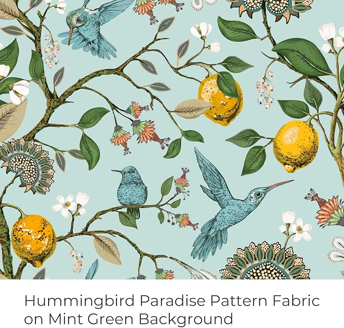 Topfinel 90 Inches Long Curtains Mint Green Whimsical Woodland Leaf Jungle - Image 2