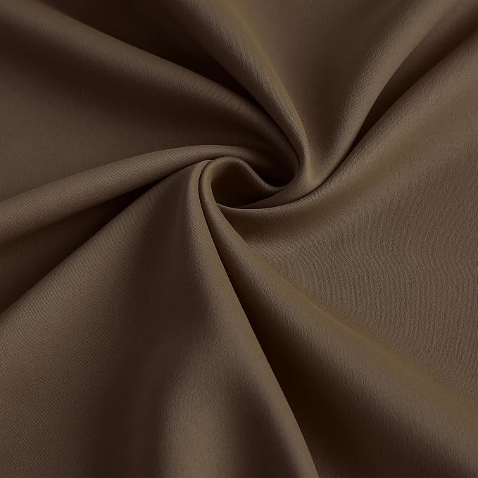 Brown Blackout Curtains 120 Inches Long 10 feet Tall, Extra Long Pinch Pleats - Image 7