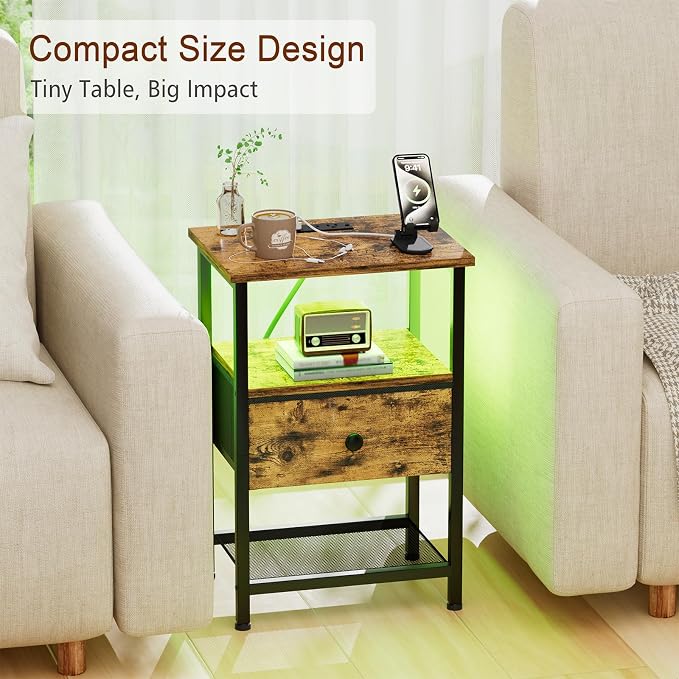 Night Stand, LED Nightstand - Image 6