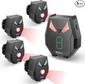 Solar Wireless Driveway Alarm, Outdoor Motion Sensor Detector Alarms Driveway Alert System 2000ft Long Range with Rechargeable Battery, Outside Weatherproof/Expandable (1 Receiver and 4 sensors)