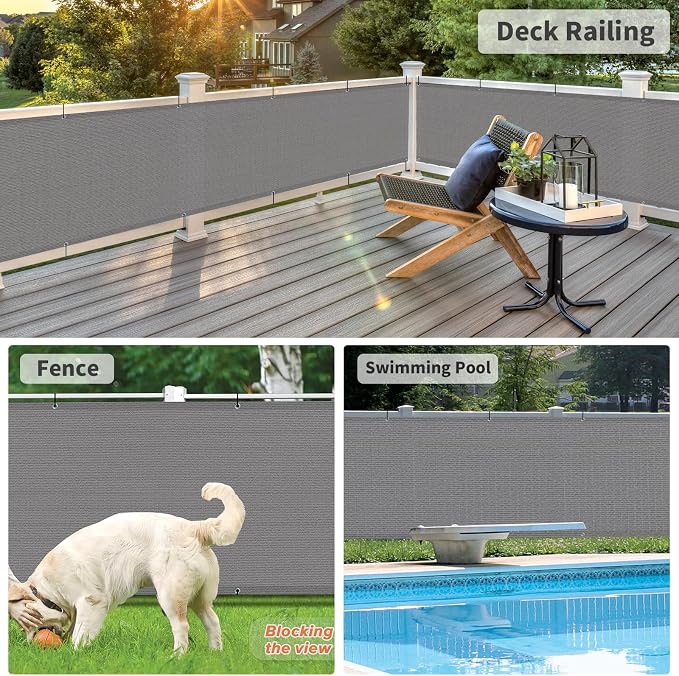 LOVE STORY 2.5' x 10' Balcony Privacy Screen Cover - Image 6