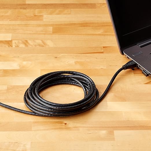 Amazon Basics RJ45 Cat 6 Ethernet Patch Cable, 1Gpbs Transfer Speed, Gold-Plated Connectors, 10 Foot For Personal Computer,Printer,Laptop,Gaming Consoles,Router, Black
