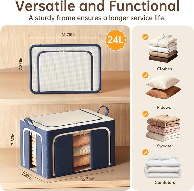 3 Openings Clothes Storage Bins - Image 2