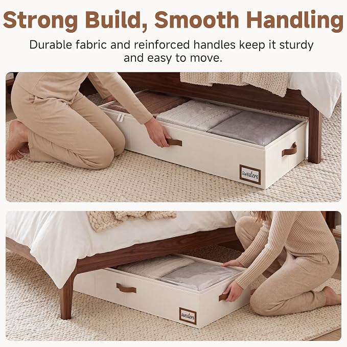 StorageWorks 7 Inch Low Profile Under Bed Storage Containers - Image 4