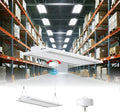 LED Linear High Bay Shop Light With Motion Sensor 300W, Larger Central Lighting Area, 45000LM, 120-277V, 0-10V, 5000K, Commercial Linear High Bay Led Shop Lights for Warehouse Industrial Garage , UL