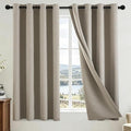 COSVIYA 100% Blackout Natural Linen Curtains & Drapes 54 Inch Length | Light by COSVIYA