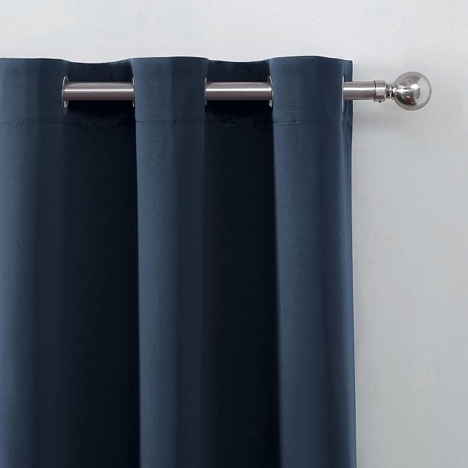 100% Blackout Navy Blue Curtains - Image 7