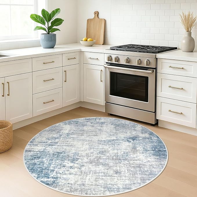 Round Area Rug 5 Ft Circle Entryway Rugs Round Washable Door Mat Indoor Entrance - Image 2