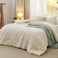 Bedsure King Comforter Set, Cream Soft Prewashed Bedding by Unknown