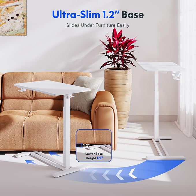 FLEXISPOT H7 28" Pneumatic Height-Adjustable Overbed Table - Image 9