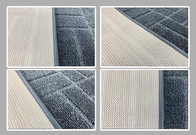 Custom Length Hallway Runner Rug,Slip Resistant,Bricks Anthracite, 26 Inch X 28 feet, Sold and Priced Per Foot
