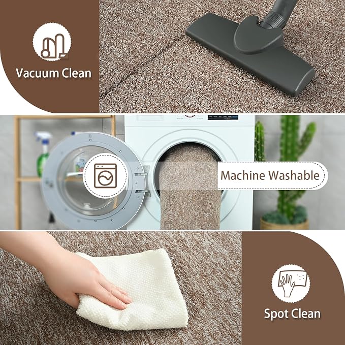 7x10 Area Rugs for Living Room Non Slip Dorm Bedroom Rug, Minimalist Washable - Image 6