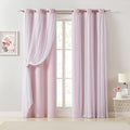Bujasso Pink Blackout Curtains by Bujasso