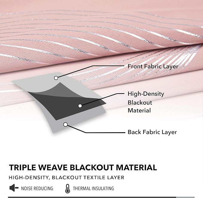 Deconovo Curtains for Living Room, Pattern Blackout Curtains 84 Inches Long | - Image 5
