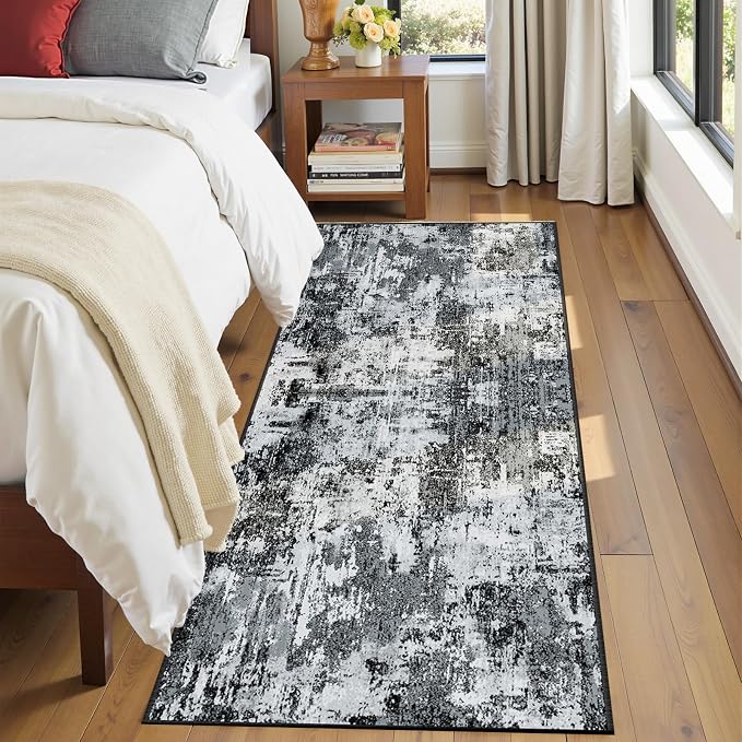 RELEANY Washable Runner 2'x6' Abstract Area Rug - Image 4