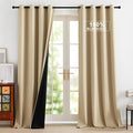 NICETOWN Biscotti Beige 100% Blackout Curtains 90 inch Long by NICETOWN
