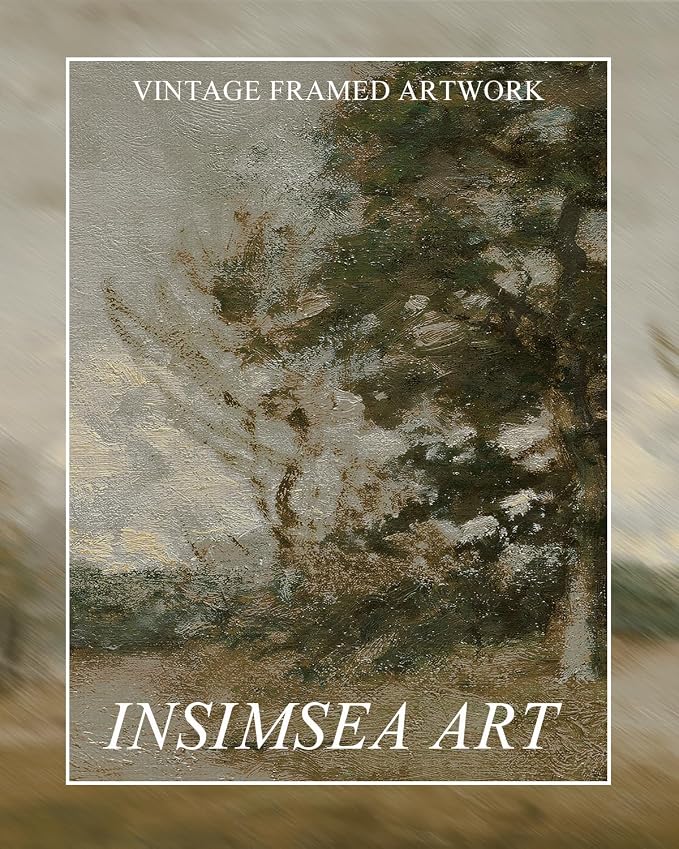 InSimSea Extra Large Framed Vintage Wall Art, Rustic Landscape, 36x12in | - Image 7