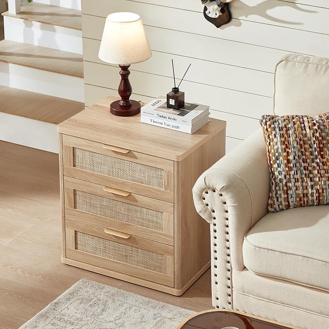 LEYAOYAO Rattan 23" Nightstands Set of 2 - Image 2