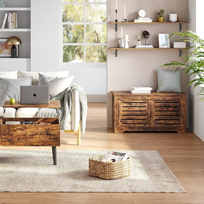 Long Wall Shelves, 47.3Inch Wooden Floating Shelves - Image 9