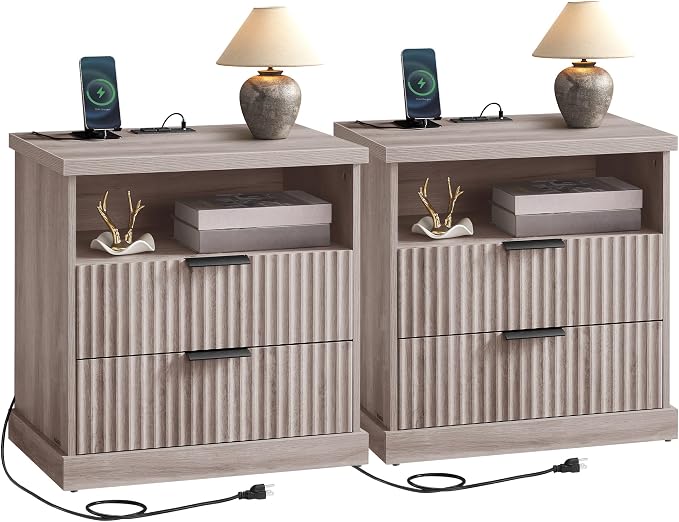 VASAGLE Set of 2 Nightstands by Unknown