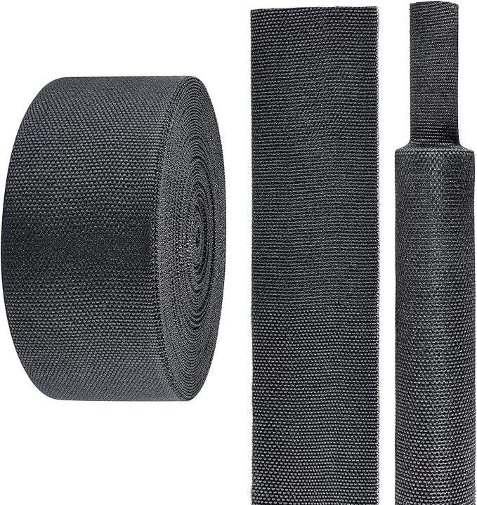 Sonoreboom 2 in 1 Heat Shrink Braided Sleeving Fabric Tubing-Ideal fit Irregular Shape Hose/Cable/Wire (1-3/8"(34mm), 32FT)
