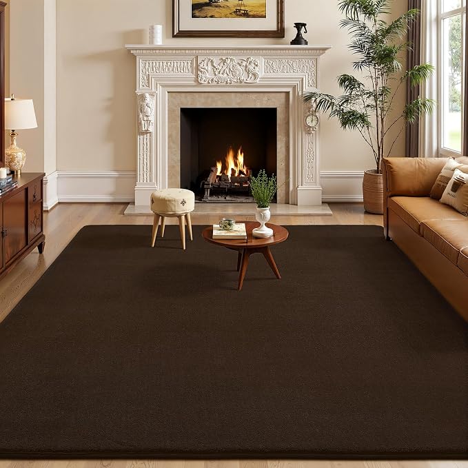 Large Area Rugs for Bedroom Living Room, 6x9 Brown Memory Foam Rug | Thickened - Image 6
