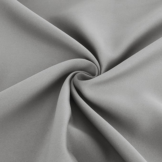 Diraysid Light Grey Grommet Blackout Curtains - Image 8